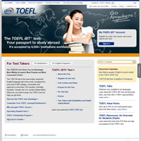 TOEFL iBT公式ウェブサイト